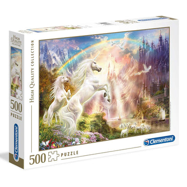 Puzzle Clementoni Unicornios y el Arco Iris de 500 piezas