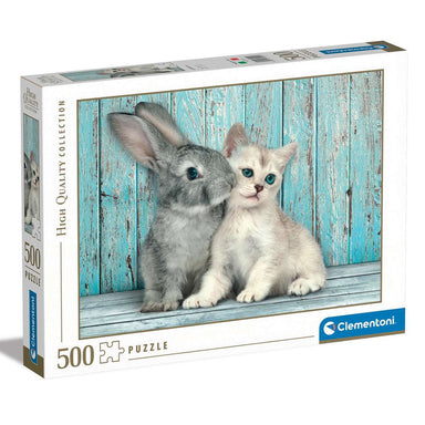 Puzzle Clementoni Gato y Conejo de 500 piezas
