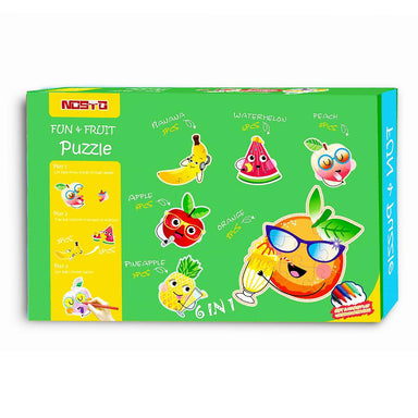 6 Puzzles Las Frutas de 3-4-5-6-7 y 8 piezas