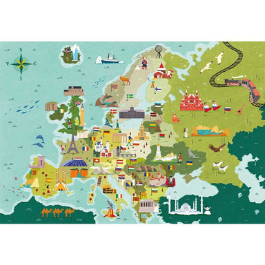 Puzzle Clementoni Mapa de Europa - Lugares de 250 piezas