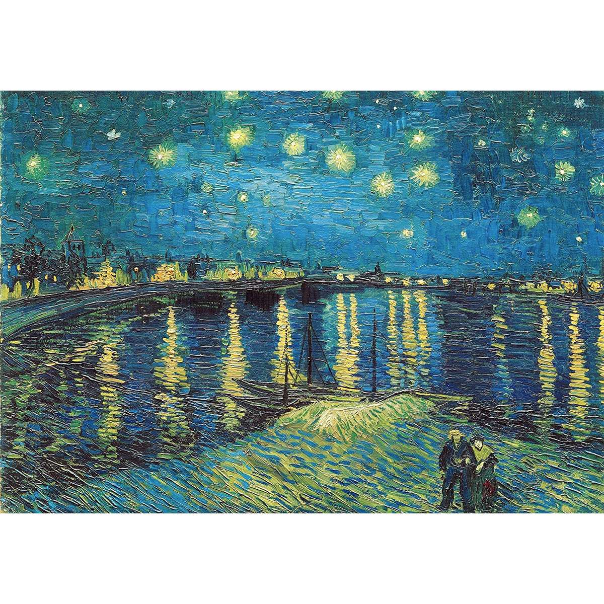 Puzzle van Gogh Noche Estrellada sobre el Ródano de 2000 Piezas