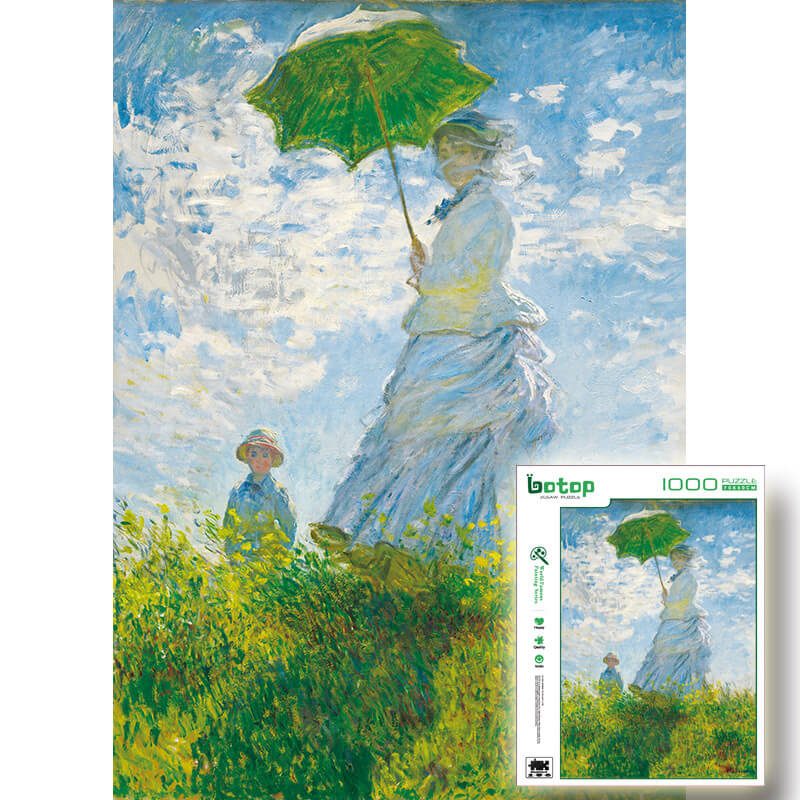 Puzzle Botop Mujer con Sombrilla de Monet de 1000 piezas