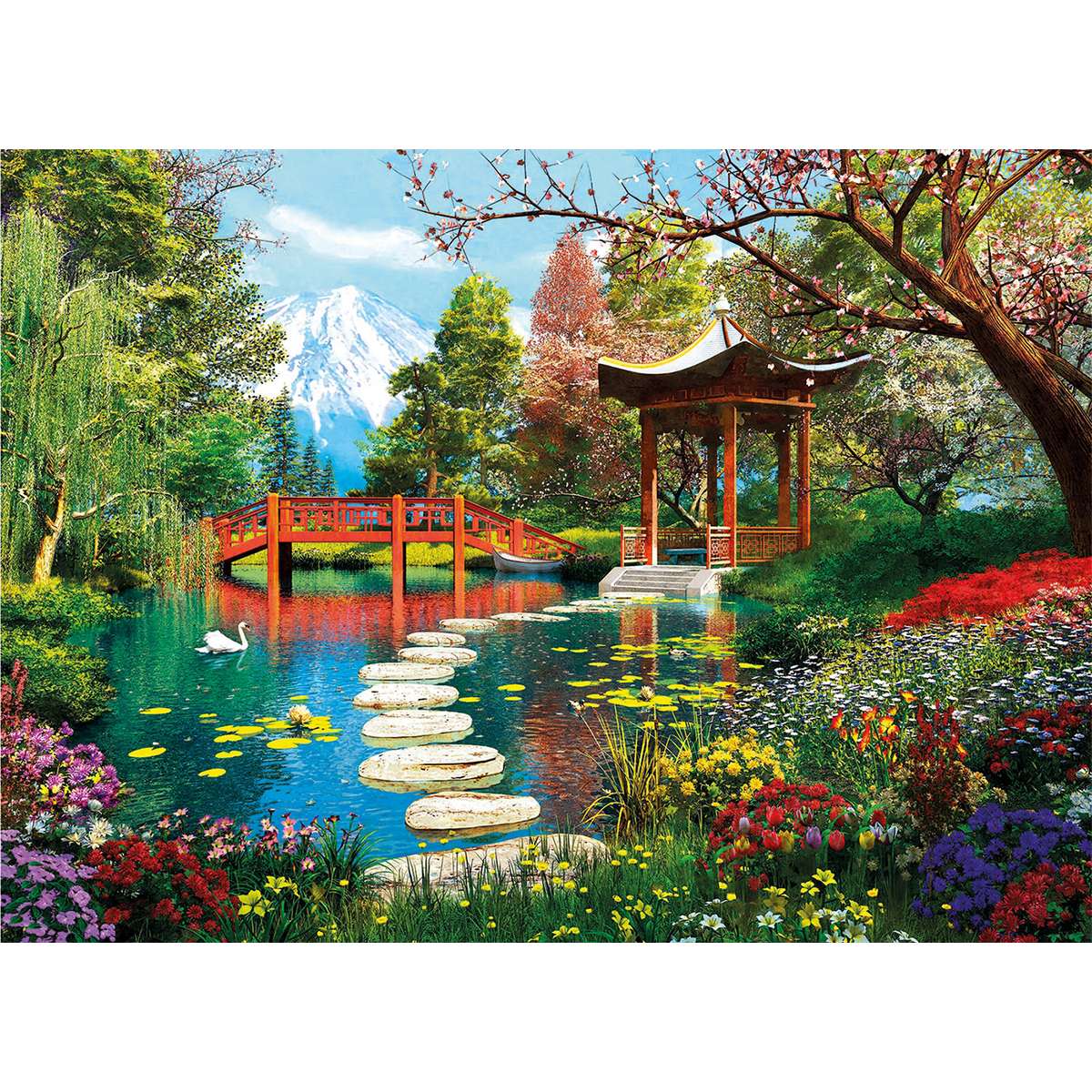 Puzzle Clementoni Jardines Fuji de 1000 piezas