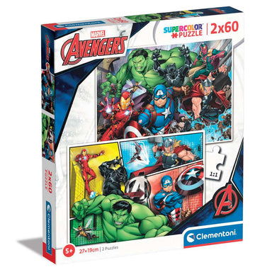 2 Puzzles Clementoni Avengers de 60 piezas