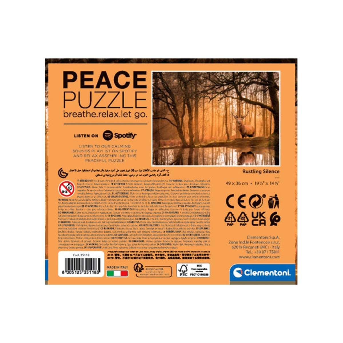 Puzzle Clementoni Peace Puzzle Susurros del Bosque de 500 piezas