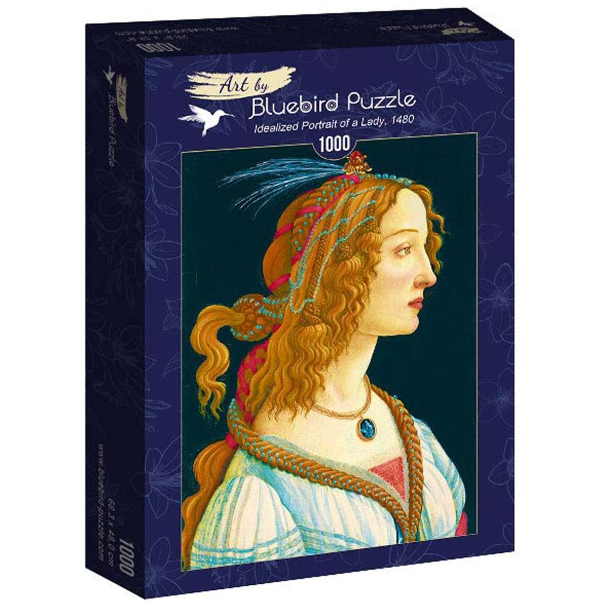 Puzzle Bluebird Retrato Idealizado de una Dama de 1000 piezas