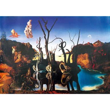 Puzzle Bluebird Cisnes Reflejando Elefantes de 1000 piezas de Salvador Dalí.