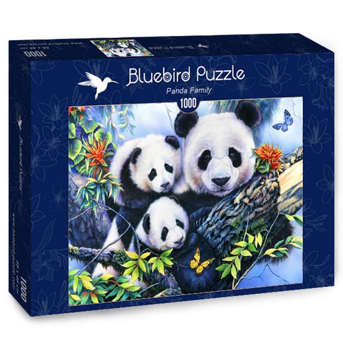 Puzzle Bluebird Familia Panda de 1000 piezas