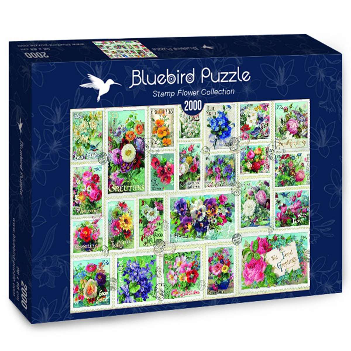 Puzzle Bluebird Colección Sellos de Flores de 2000 piezas