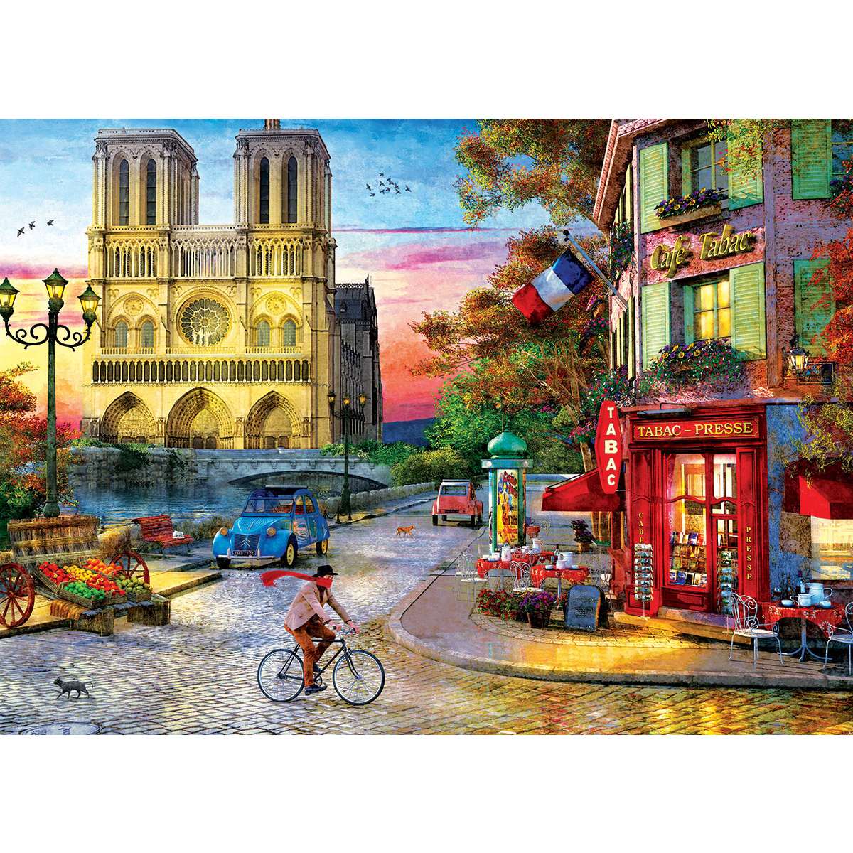 Puzzle Eurographics Atardecer en Notre Dame París de 1000 piezas
