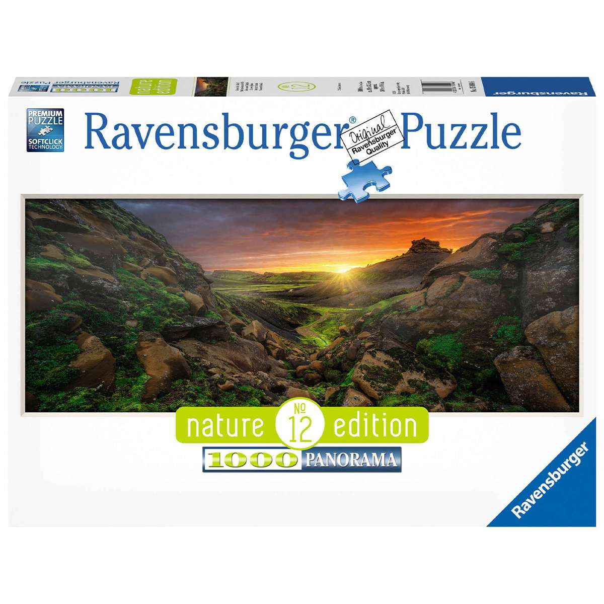 Puzzle Ravensburger Sol sobre Islandia Panorama de 1000 piezas