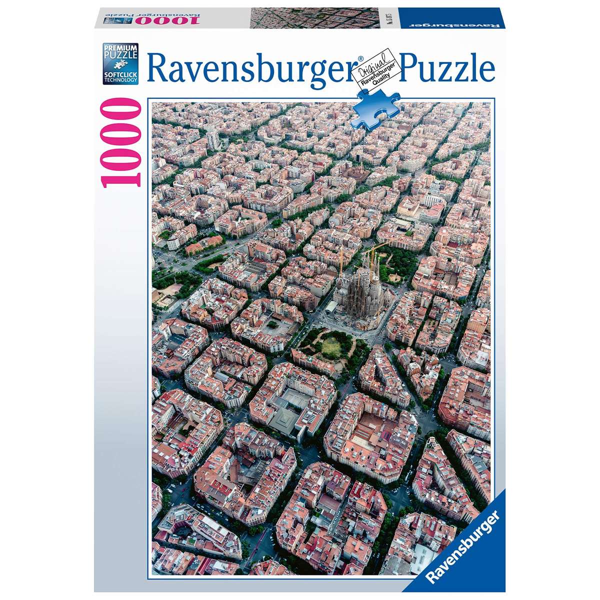 Puzzle Ravensburger Vista Aérea de Barcelona de 1000 piezas