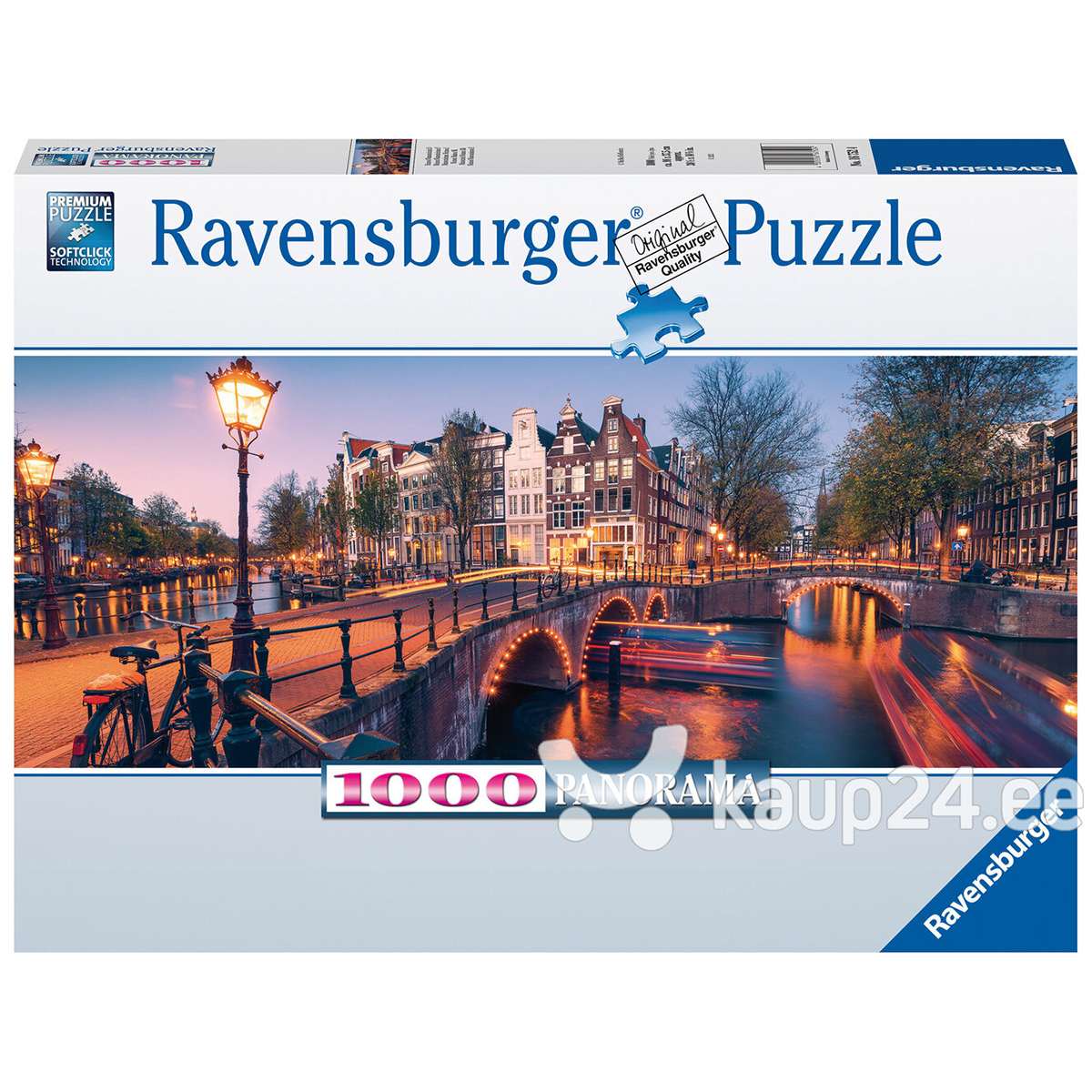 Puzzle Ravensburger Atardecer en Ámsterdam Panorama de 1000 piezas