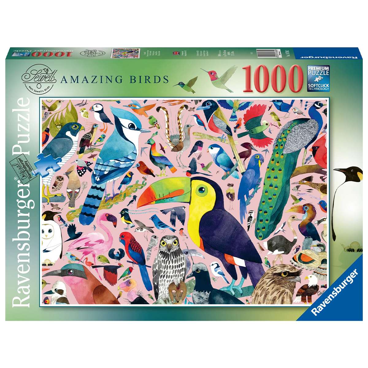 Puzzle Ravensburger Pájaros Increíbles de 1000 piezas
