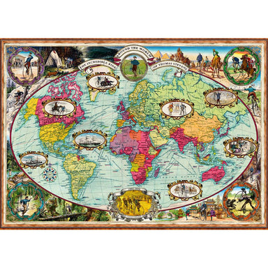 Puzzle Ravensburger Mapa Alrededor del Mundo en Bicicleta de 1000 piezas