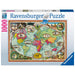 Puzzle Ravensburger Mapa Alrededor del Mundo en Bicicleta de 1000 piezas