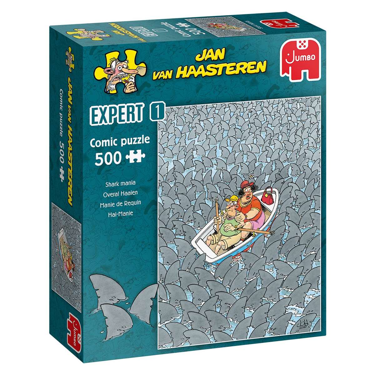 Puzzle Jan van Haasteren Tiburón-manía de 500 piezas