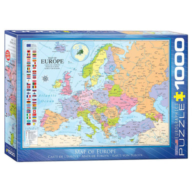 Puzzle Eurographics Mapa de Europa de 1000 piezas