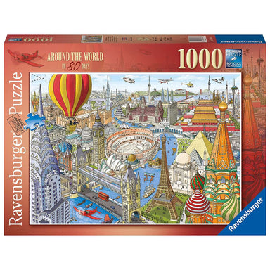 Puzzle Ravensburger La Vuelta al Mundo en 80 días de 1000 piezas