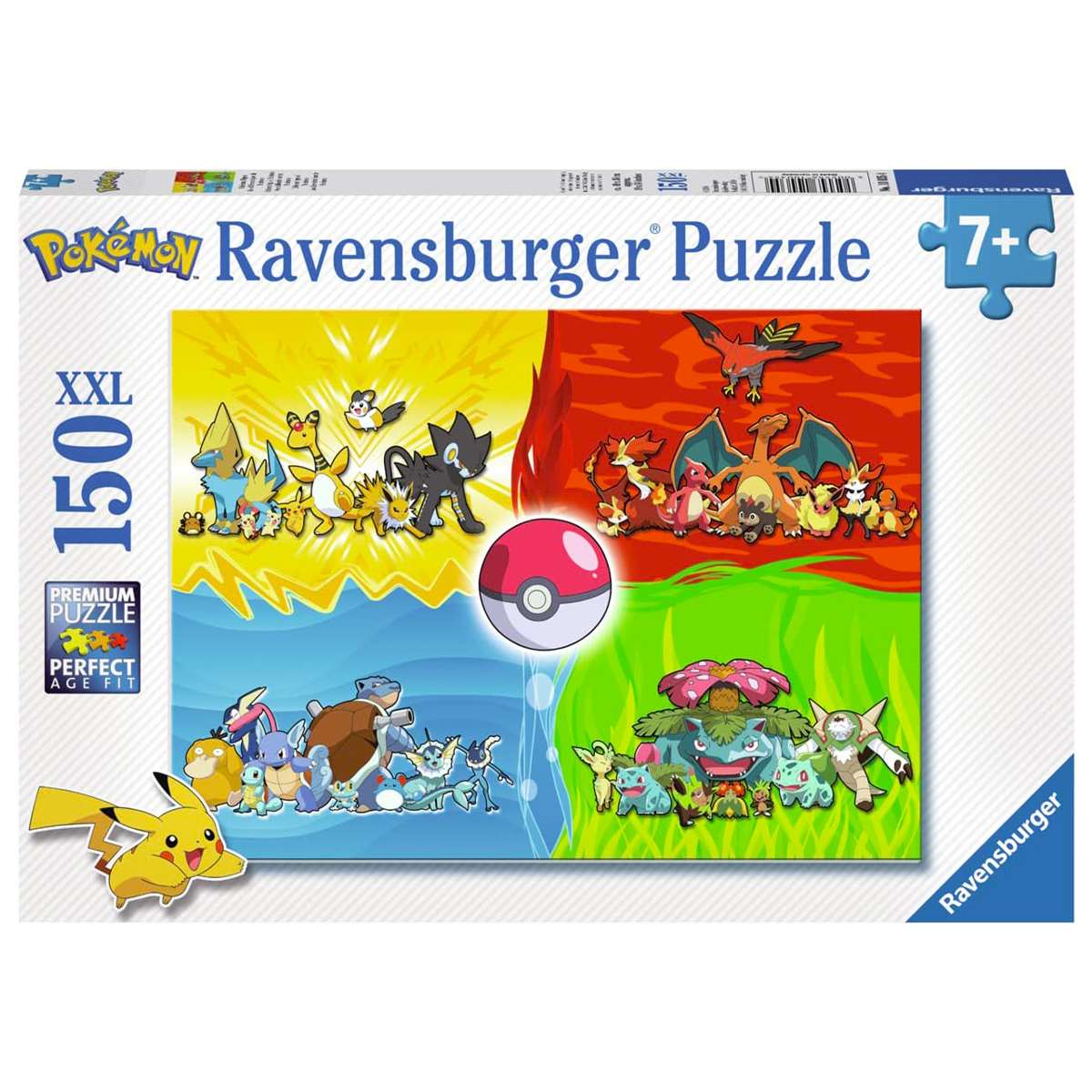 Puzzle Ravensburger Tipos de Pokémon de 150 piezas XXL
