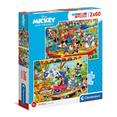 2 Puzzles Clementoni Mickey y sus Amigos de 60 piezas