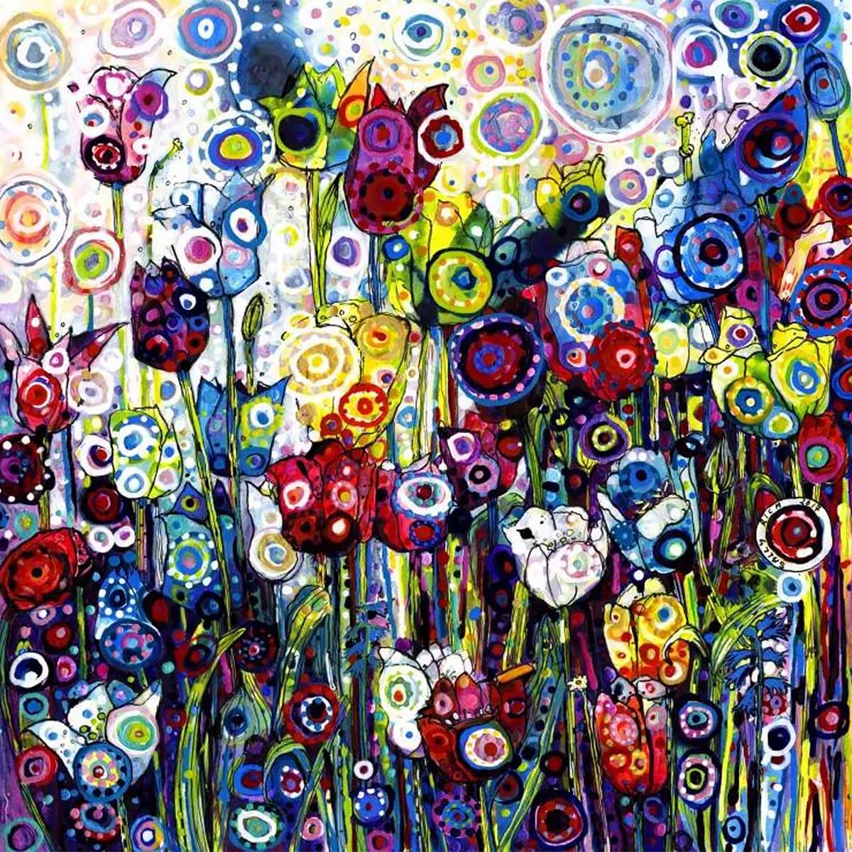 Puzzle Grafika Tulipanes en Primavera de Sally Rich de 1000 piezas