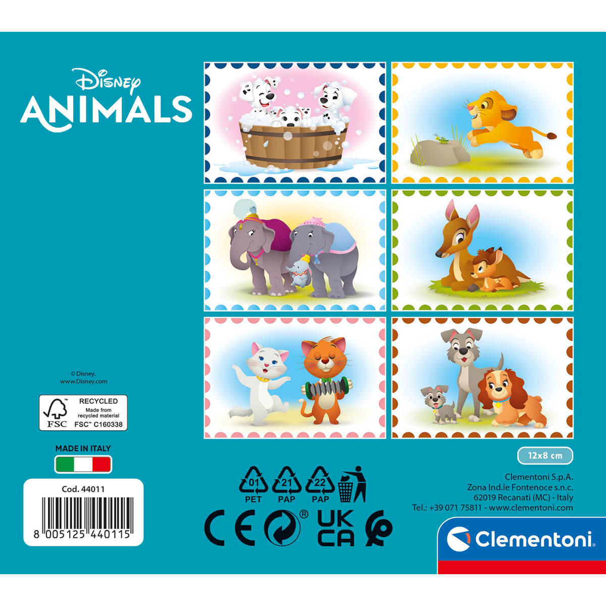 6 Cubos Disney Animal Friends para montar 6 puzzles