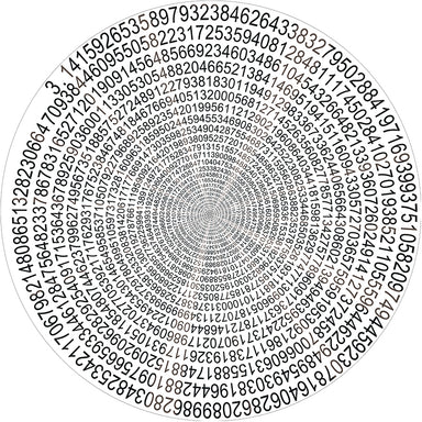 Puzzle Redondo el Número PI π de 1000 piezas