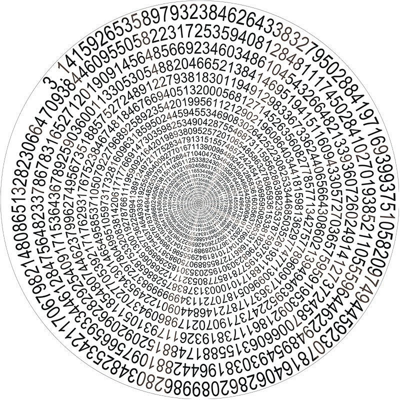 Puzzle Redondo el Número PI π de 1000 piezas