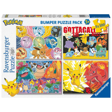 4 Puzzles Ravensburger Nuestros Amigos Pokémon de 100 piezas