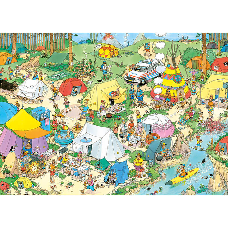 Puzzle Jumbo Camping en el Bosque de 1000 piezas