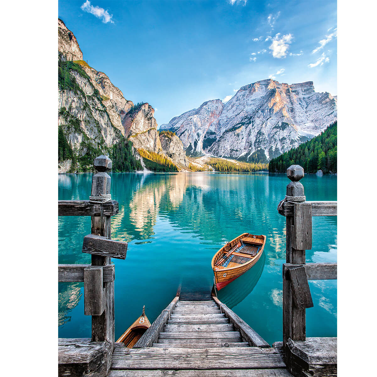 Puzzle Clementoni Lago Braies en los Dolomitas de 500 piezas