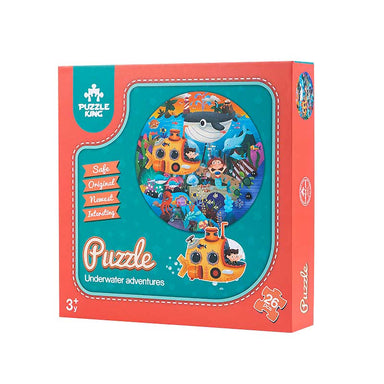 Puzzle Infantil redondo Aventuras bajo el Agua de 26 piezas