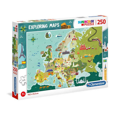Puzzle Clementoni Mapa de Europa - Lugares de 250 piezas