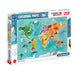 Puzzle Clementoni Mapa del Mundo - Animales de 250 piezas