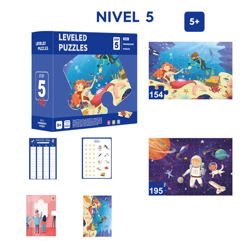 2 Puzzles sobre el Mar y el Universo - Puzzle Infantil Nivel 5