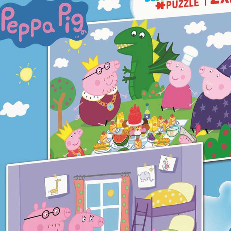 2 Puzzles de Peppa Pig de 20 piezas