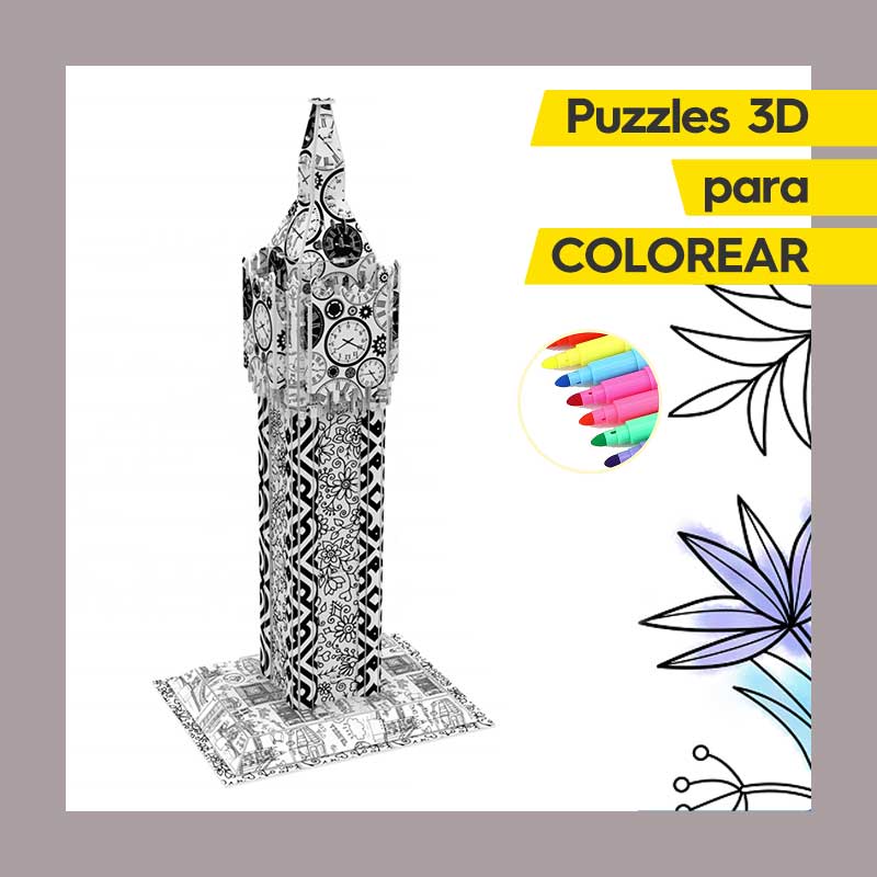 Big Ben Puzzle 3D para Colorear