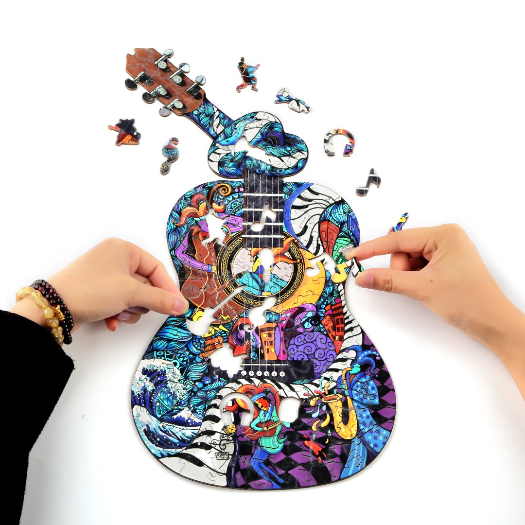 Puzzle de Madera Woodbests Guitarra de 170 piezas