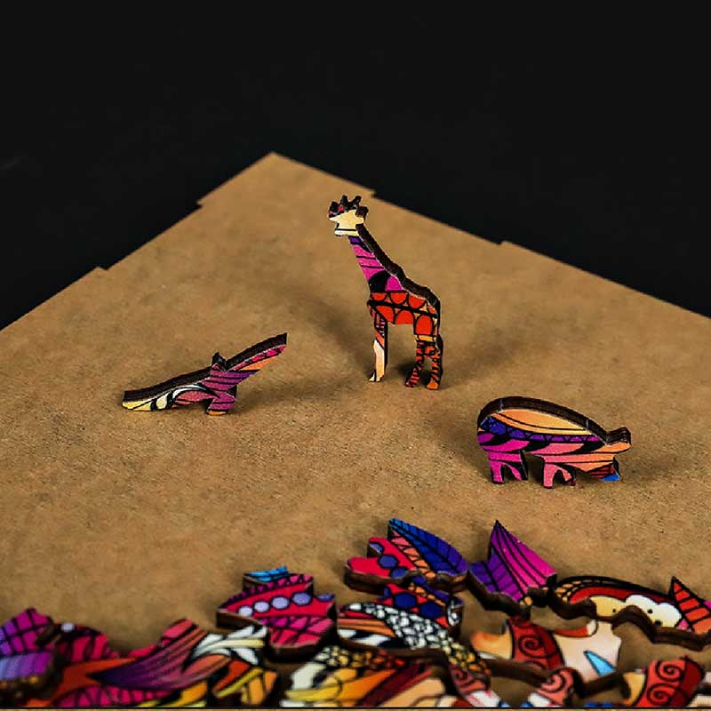 Puzzle de Madera con figuras de animales Mariposa