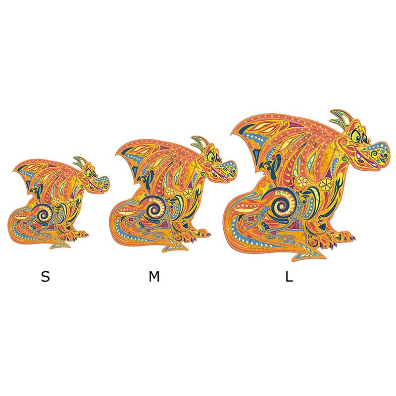 Puzzle de Madera con figuras de animales Dragón