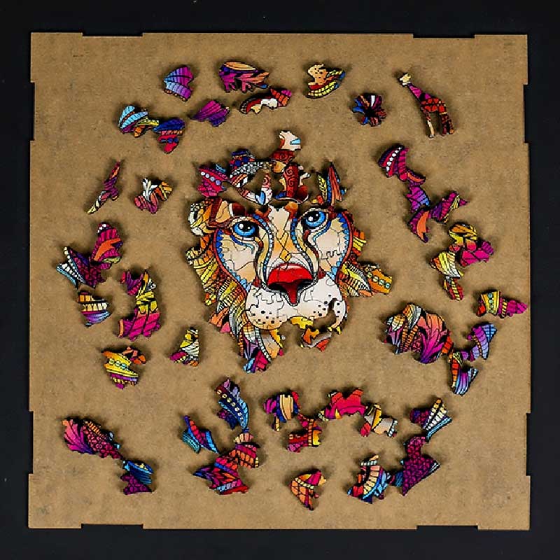 Puzzle de Madera con figuras de animales León