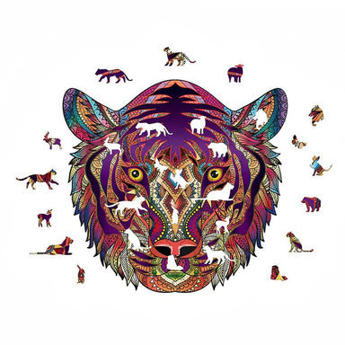 Puzzle de Madera con figuras de animales Tigre