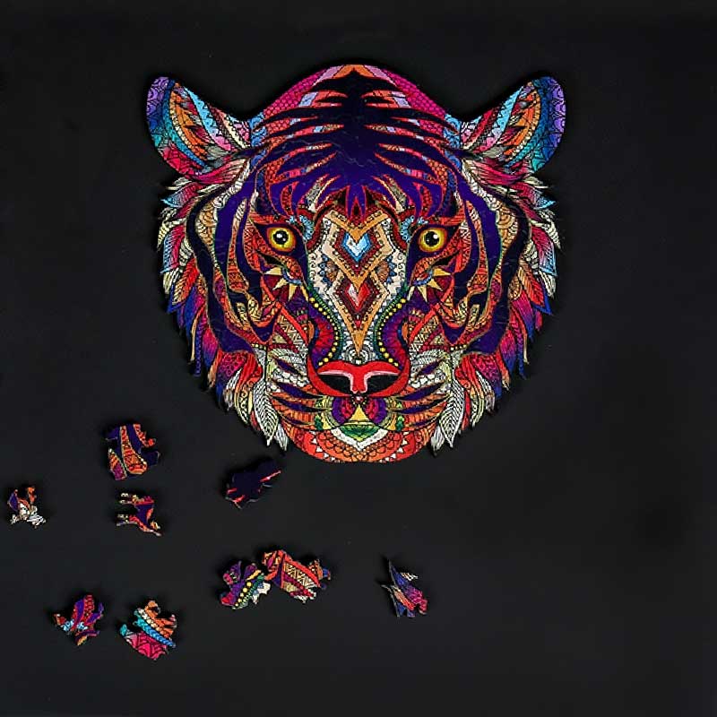 Puzzle de Madera con figuras de animales Tigre