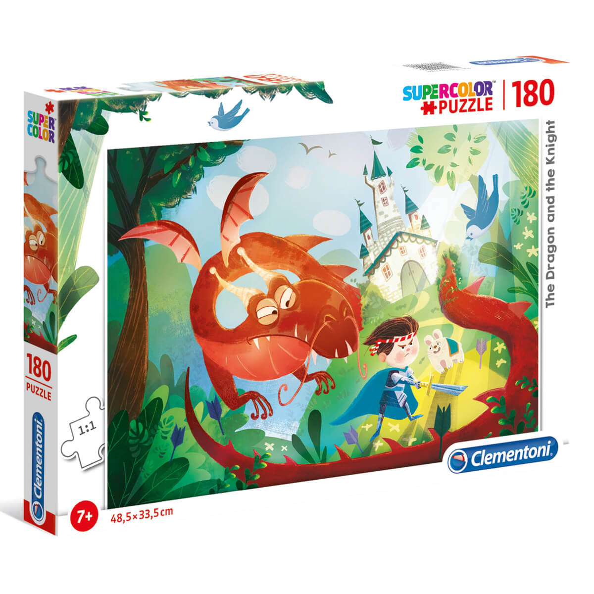 Puzzle Clementoni Dragón y Caballero de 180 piezas